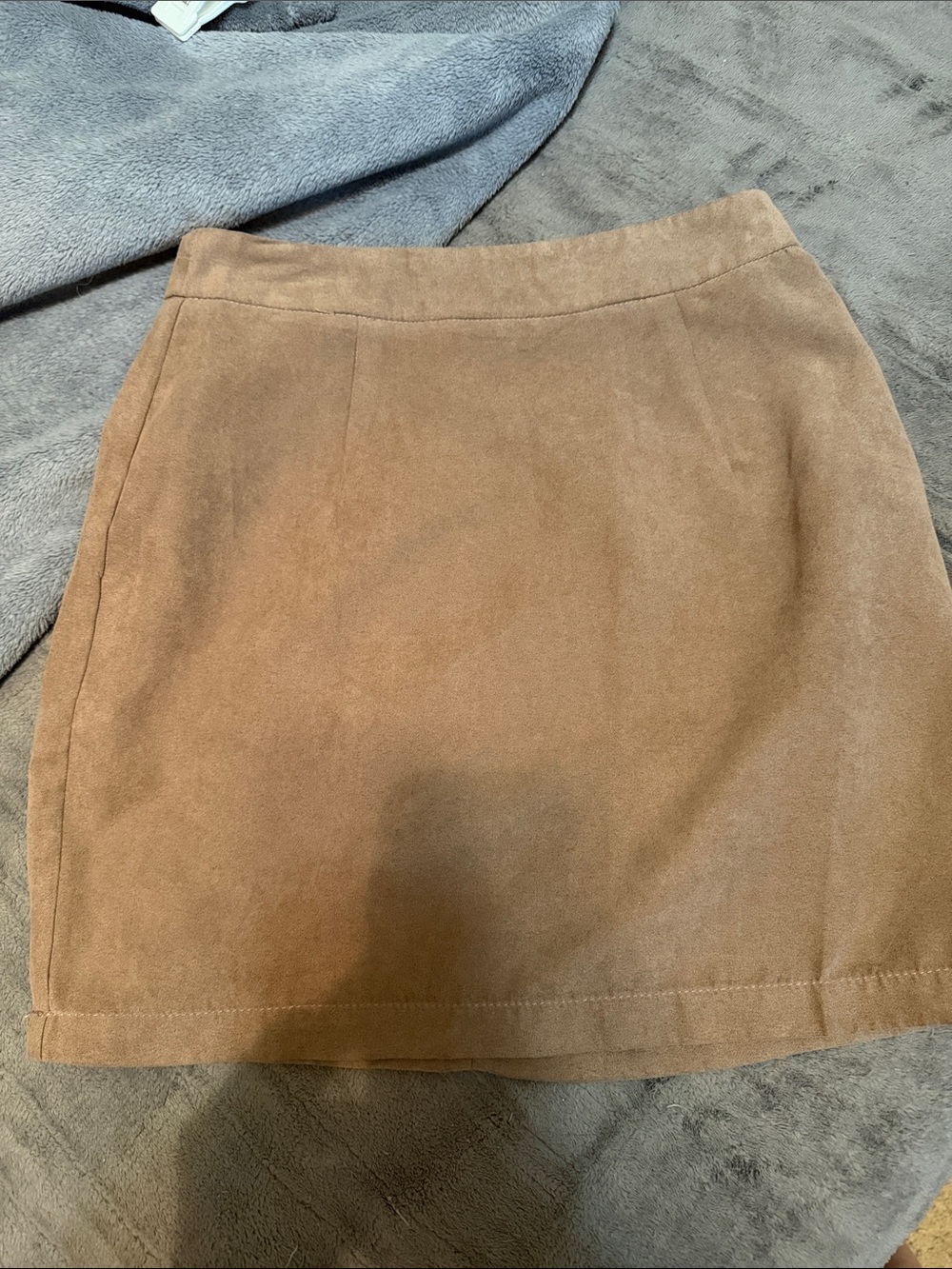 Classic Women's Brown Suede Mini Skirt